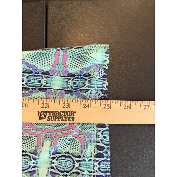 Venus XL Cami Top Blue Boho Embellished Beaded Strappy Back Medallion Print Art - Picture 6 of 11